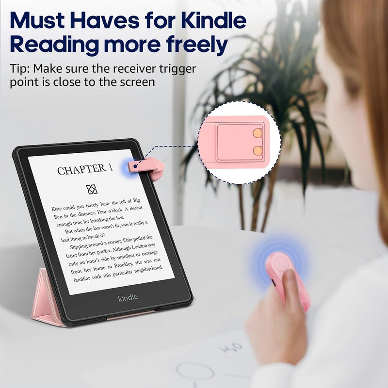 DATAFY Remote Control Page Turner for Kindle Paperwhite Oasis Kobo eReaders, Camera Camcorder Remote Controls, Page Turner Clicker for ipad Tablets Reading Novels with Wrist Strap Storage Bag - Image 3